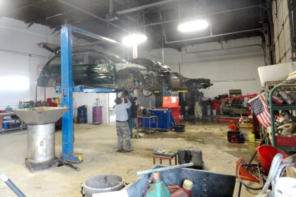 The automotive dismantling process in progress at A-1 Auto and Truck Recyclers near Penrose, CO